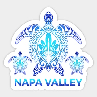 Vintage Napa Valley California CA Ocean Blue Sea Turtle Souvenirs Sticker